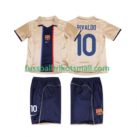 Fußballtrikots FC Barcelona RIVALDO 10 2001 Retro Kinder 2002 Kurzarm Auswärts-trikot kaufen